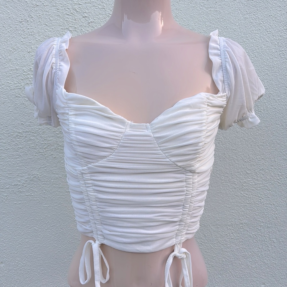 White Fringe Top